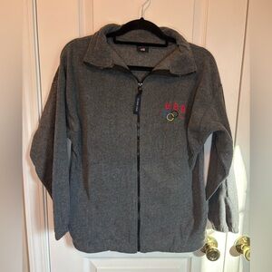 Team USA Olympics Fleece Jacket Gray Zip Up Womens Medium